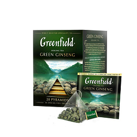 Чай Greenfield Green Ginseng зеленый 20 пакетиков