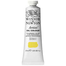 Краска масляная профессиональная Winsor&Newton "Artists Oil", 37мл, прозрачный желтый