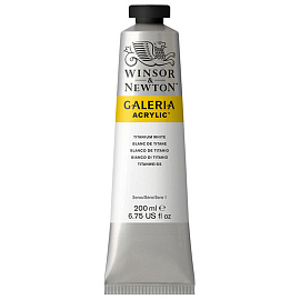 Краска акриловая художественная Winsor&Newton "Galeria", 200мл, туба, белила титановые