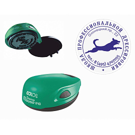 Оснастка для печати овальная Colop Stamp Mouse R40 40 мм бирюзовая