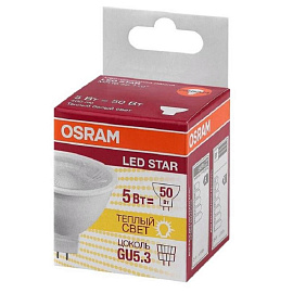 Лампа светодиодная Osram LS MR16 MR 6.5Вт GU5.3 4000К 500Лм 240В (4058075480582)