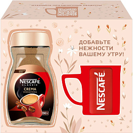 Кофе растворимый Nescafe Classic Crema 190 г + кружка (промоупаковка)