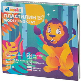 Пластилин классический Dadi 12 цветов 240 г