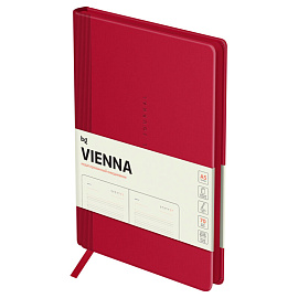 Ежедневник недатированный, А5, 136л., мягкий переплет, кожзам, BG "Vienna. Fuchsia", фуксия, цветной срез