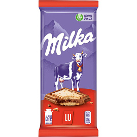 Шоколад Milka молочный с печеньем LU 87 г