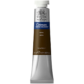 Акварель художественная Winsor&Newton "Cotman", 21мл, туба, сепия