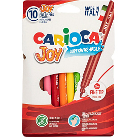 Фломастеры Carioca "Joy", 10цв., смываемые, картон, европодвес