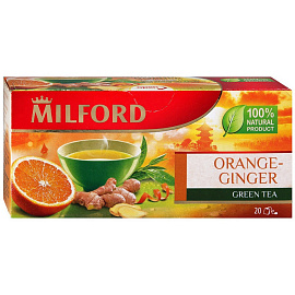 Чай Milford Orange-Ginger зеленый 20 пакетиков