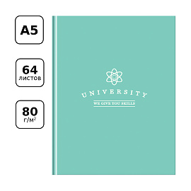 Записная книжка А5 64л. BG "University", soft-touch ламинация, блок-еженедельник