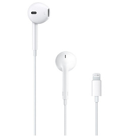 Наушники Apple EarPods с разъемом lightning белые (MMTN2ZM/A)