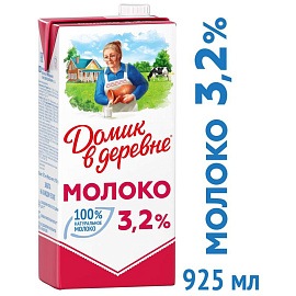 Молоко Домик в Деревне 3,2% 950г,79286