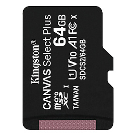 Карта памяти 64 ГБ microSDXC Kingston Canvas Select Plus Class 10 UHS-I (SDCS2/64GBSP)