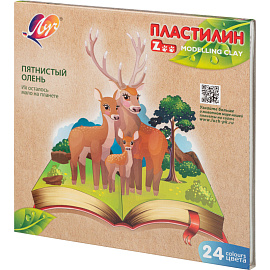 Пластилин классический Луч Zoo 24 цвета 360 г