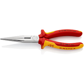 Длинногубцы VDE L-200 мм KNIPEX (KN-2616200)