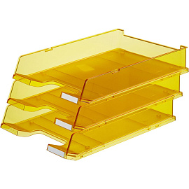Лоток горизонтальный для бумаг Han пластиковый желтый