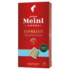 Кофе в капсулах для кофемашин Julius Meinl Espresso Decaf Bio (10 штук в упаковке)