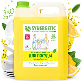 Средство для мытья посуды Synergetic Антибактериальное Лимон 5 л