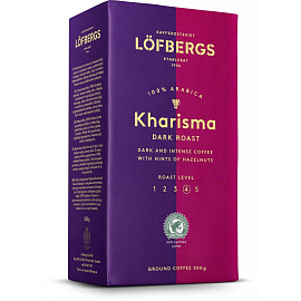 Кофе молотый Lofbergs Kharisma 100% арабика 500 г (вакуумная упаковка)