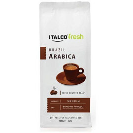 Кофе в зернах ItalcoFresh Brazil Arabica жареный 1 кг (пакет)