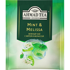 Чай зеленый Ahmad Tea 25 пакетиков (мята, мелисса)