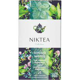 Чай черный Niktea Mountain Thyme 25 пакетиков (чабрец)