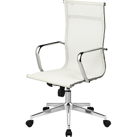 Кресло для руководителя Easy Chair 710 T белое (сетка, металл)