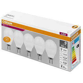 Лампа светодиодная Osram LVCLP60 7SW/840 7 Вт E14 (P, 4000 К, 560 Лм, 240 В, 5 штук в упаковке, 4058075578135)