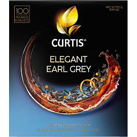 Чай черный Curtis Elegant Earl Grey 100 пакетиков (бергамот)