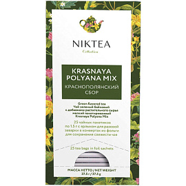 Чай зеленый Niktea Mix Красная поляна 25 пакетиков