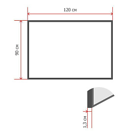 Доска магнитно-маркерная 90х120 см лаковое покрытие Attache BlackFrame