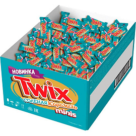 Шоколадные батончики Twix соленая карамель minis 2.7 кг