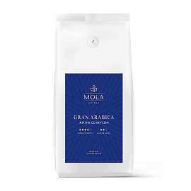 Кофе в зернах Mola Gran Arabica 100% арабика 1 кг (пакет)