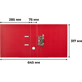 Папка-регистратор Attache А4 75 мм красная бумвинил