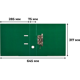 Папка-регистратор Attache А4 75 мм зеленая, бумвинил