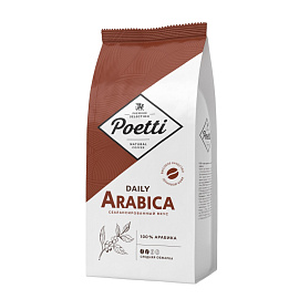 Кофе в зернах Poetti Daily Arabica 1 кг (пакет)