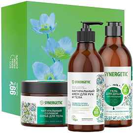 Подарочный набор косметики для женщин Synergetic Комбо для домашнего SPA