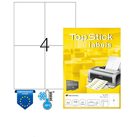 Этикетки самоклеящиеся Herma Topstick (8717) 105x148 мм 4 штуки на листе белые (100 листов в упаковке)