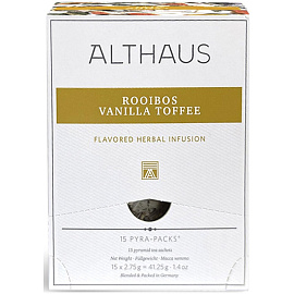 Чай ройбуш Althaus Rooibos Vanilla Toffee Pira Pack 15 пакетиков