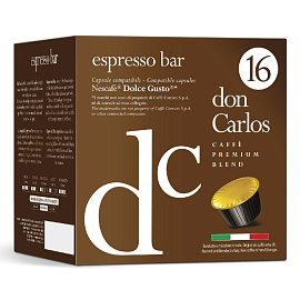 Кофе в капсулах для кофемашин Don Carlos Espresso Bar (16 штук в упаковке)