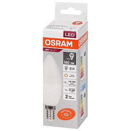 Лампа светодиодная Osram LED Value B свеча 7Вт E14 3000K 560Лм 220В 4058075578883