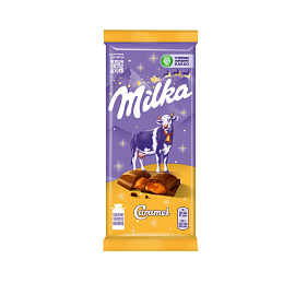 Шоколад Milka молочный с карамельной начинкой 90 г