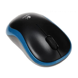 Мышь беспроводная Logitech M185 сине-черная (910-002632)