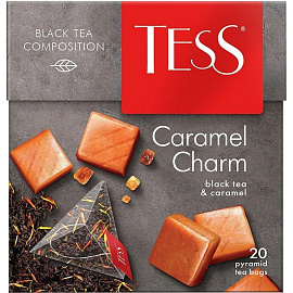 Чай черный Tess Caramel charm 20 пирамидок