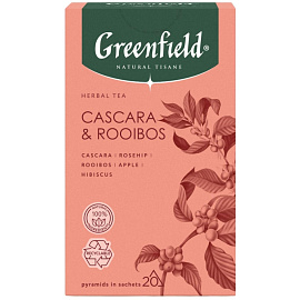 Чайный напиток ройбуш Greenfield Natural Tisane Cascara & Rooibos 20 пирамидок