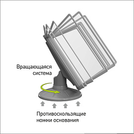 Демосистема настольная А4 вращающаяся 10 панелей серого цвета Promega office