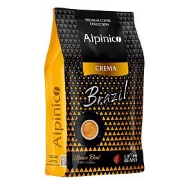 Кофе в зернах Alpinico Crema Brazil 100% арабика 1 кг (пакет)