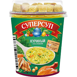 Суп Суперсуп куриный с гренками 40 г (12 штук в упаковке)