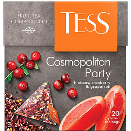 Чай фруктовый Tess Cosmopolitan Party 20 пирамидок (грейпфрут, клюква)