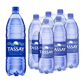 Вода питьевая TASSAY газированная 1,5 л (6 штук в упаковке)