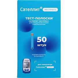 Тест-полоски ПКГ-03 к измерителю Сателлит Экспресс (50 штук в упаковке)